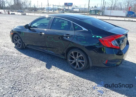 2019 Honda Civic Sport z USA, uszkodzony, nr VIN 19XFC2F81KE023064